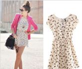 Vestido estampado pássaros