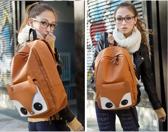 Mochila de couro Raposa - Lote com 3 unidades